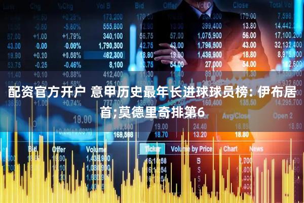 配资官方开户 意甲历史最年长进球球员榜: 伊布居首;莫德里奇排第6